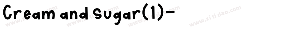 Cream and sugar(1)字体转换